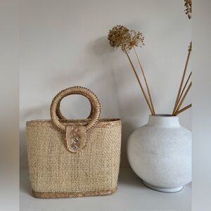 Beach Woven Basket Handbag